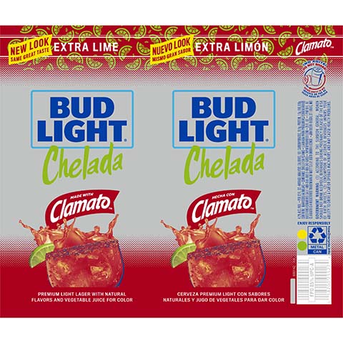 Bud Light Extra Limon Chelada by Anheuser-Busch, beer label