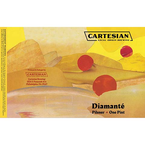 Cartesian Diamante Pilsner by Cartesian Brewing, beer label