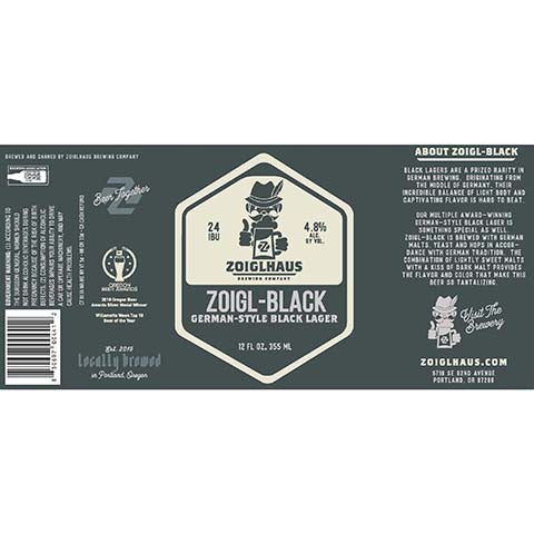 Zoiglhaus Zoigl-Black Lager by Zoiglhaus Brewing Company, beer label