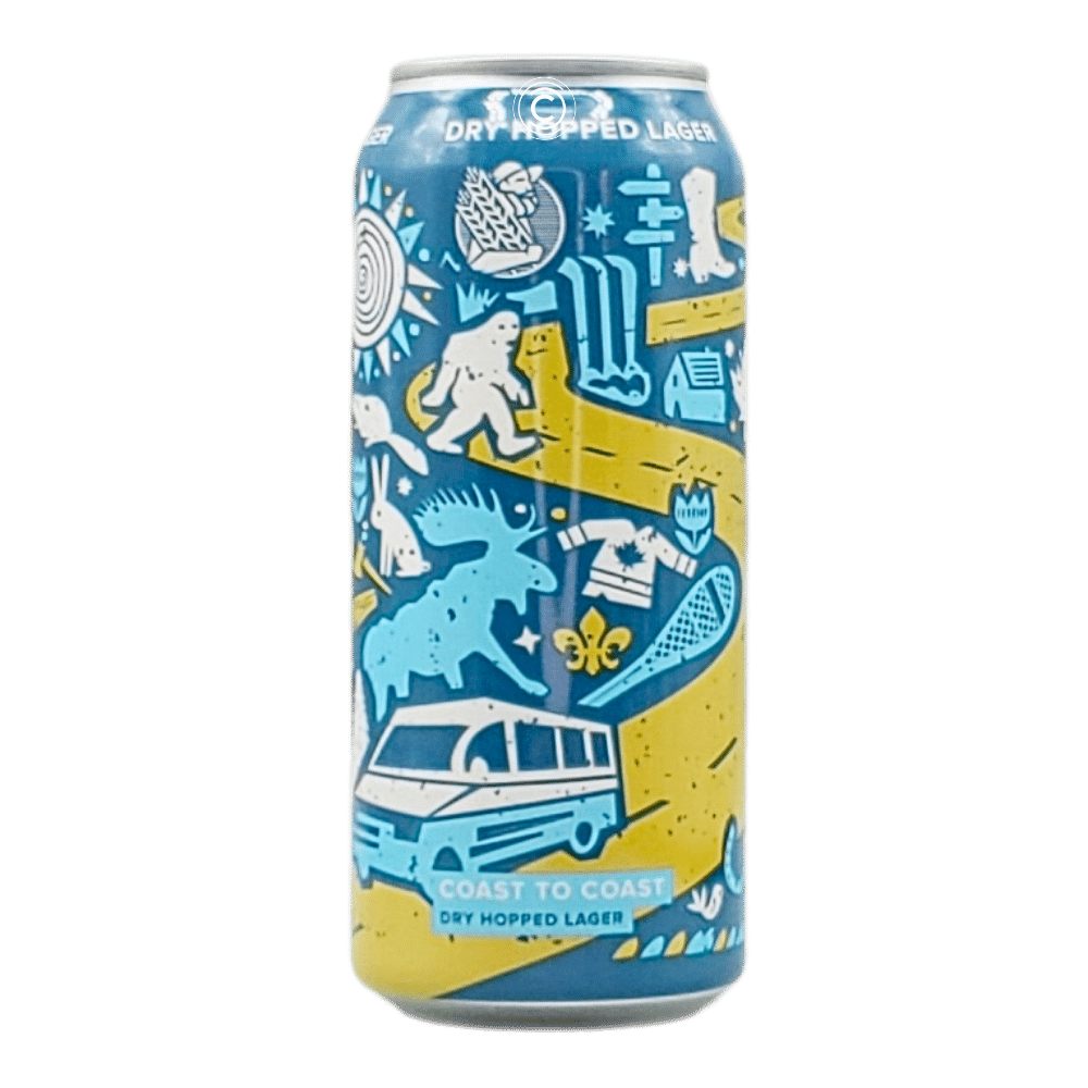 Coast to Coast Dry-Hopped Lager by Cameron's Brewing Company, beer label
