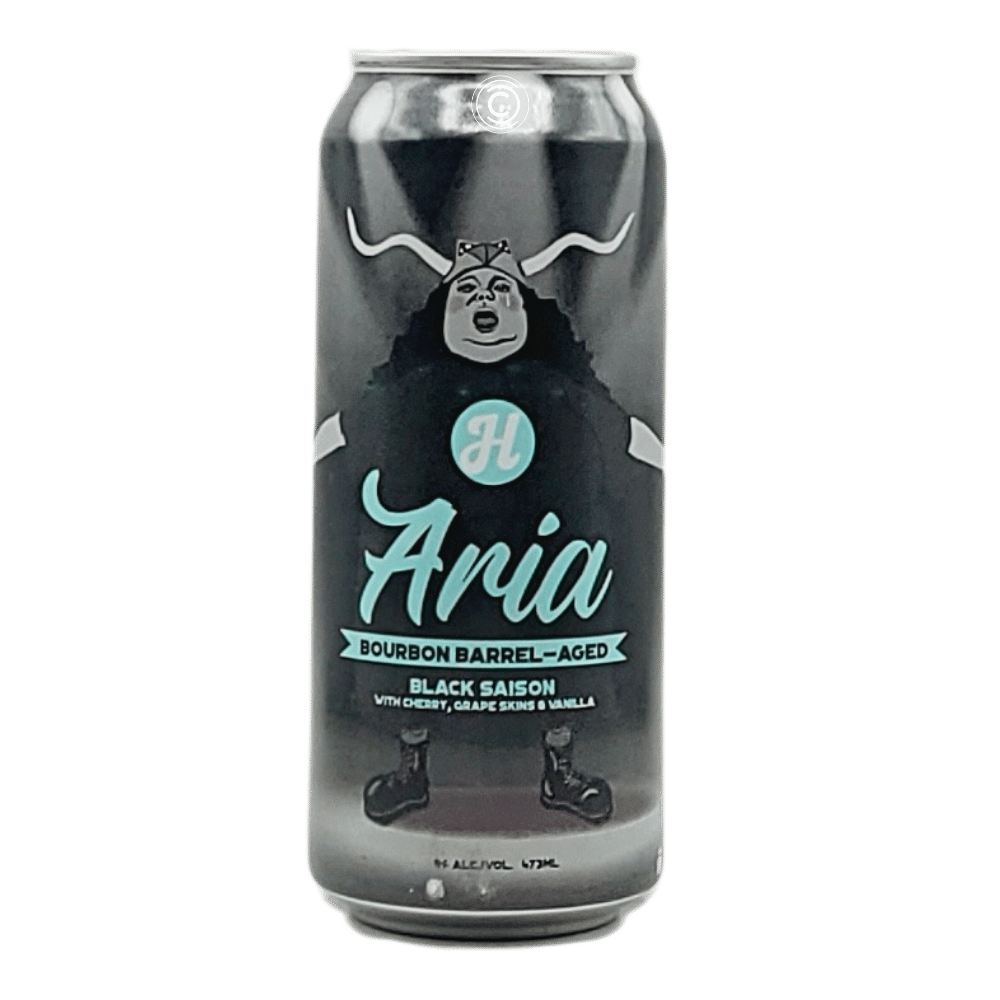 Aria Bourbon Barrel-Aged Dark Saison by Henderson Brewing Company Inc, beer label