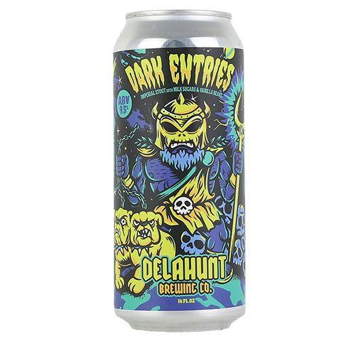 Delahunt Dark Entries Milk Sugar Stout with Vanilla Beans by Delahunt Brewing Company, beer label