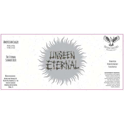Prision Pals Unseen Eternal American Lager by Prision Pals Brewing Co., beer label