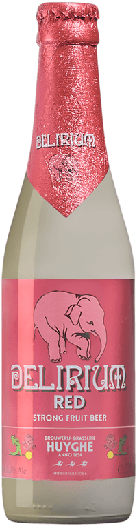 Delirium Red by Brouwerij Huyghe, beer label