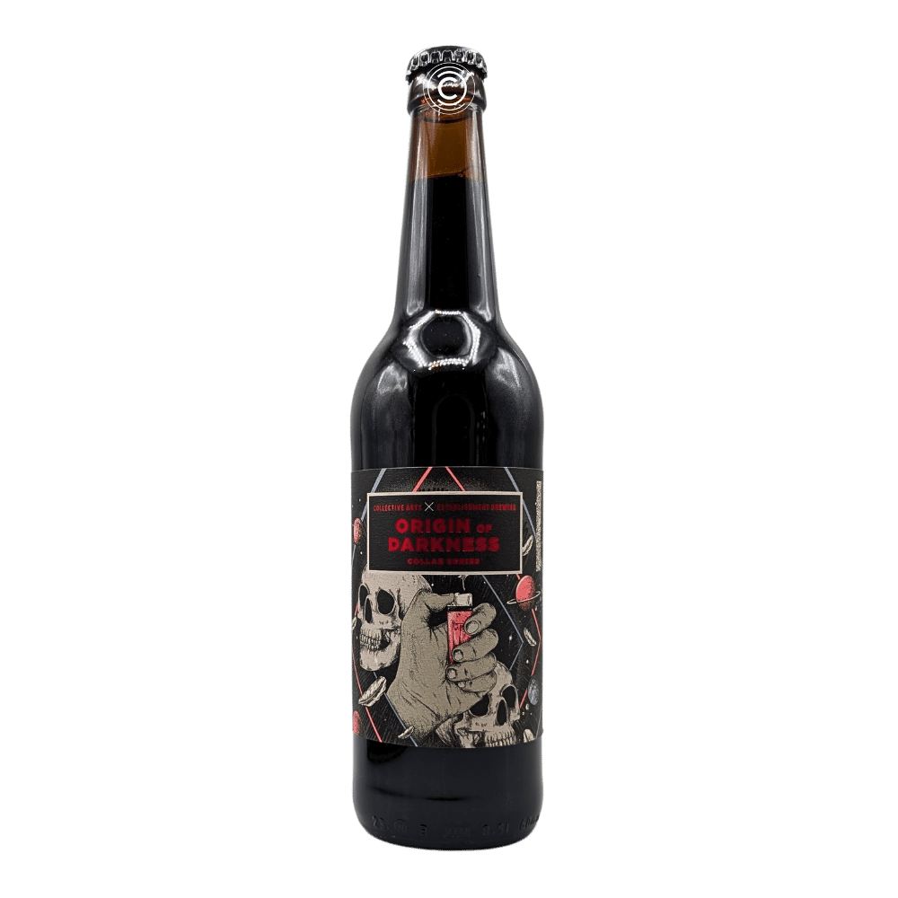 Origin of Darkness: Bourbon-Barrel Aged Old Fashioned Imperial Stout by Collective Arts Brewing x The Establishment Brewing Company, beer label