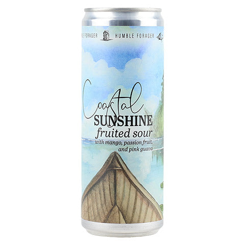 Humble Forager Coastal Sunshine V4: Mango, Passion Fruit & Pink Guava Sour by Humble Forager Brewery, beer label