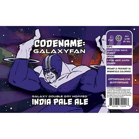 Odd13 Codename: Galaxyfan DDH IPA by Odd13 Brewing, beer label