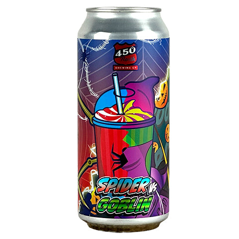 450 North Slushy XL Spider Vs Goblin Sour by 450 North Brewing Company, beer label
