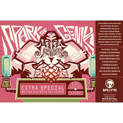 Melvin Spark Of Genius Extra Special Bitter Ale by Melvin Brewing, beer label