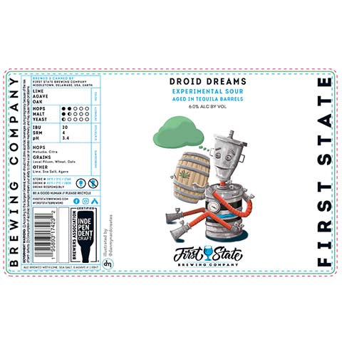 First State Droid Dreams by First State Brewing company, beer label