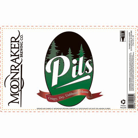 Moonraker Pils by Moonraker Brewing Co, beer label