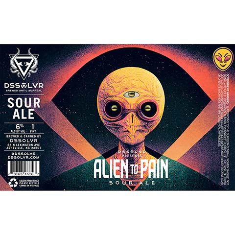 DSSOLVR Alien to Pain Sour Ale by DSSOLVR, beer label