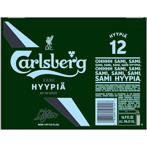 Carlsberg Hyypia 12 by Carlsberg, beer label