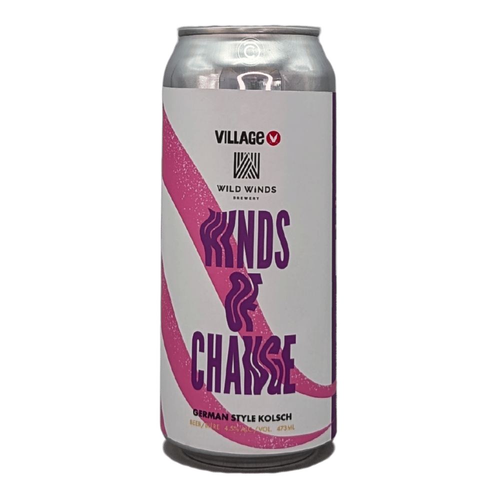 Winds of Change German Style Kolsch by Wild Winds Brewery x Village Brewery, beer label