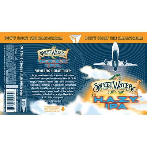 Sweetwater Hazy IPA Delta by SweetWater Brewing Co, beer label