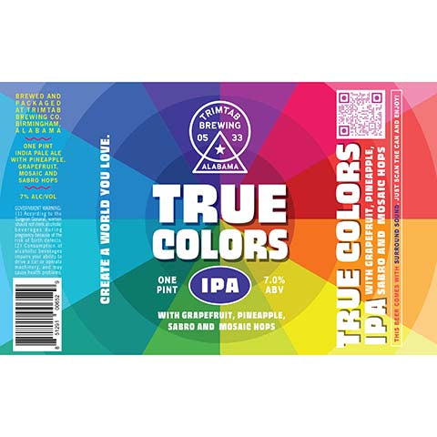 Trimtab True Colors IPA by Trim Tab Brewing, beer label