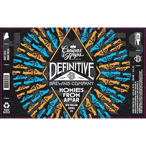 Definitive Homies From Afar New England DIPA by Definitive Brewing Company, beer label