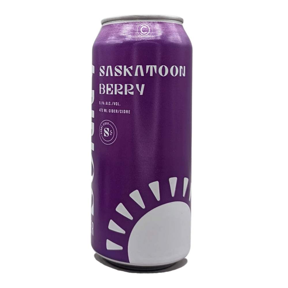 Saskatoon Berry CIder by SunnyCider, beer label