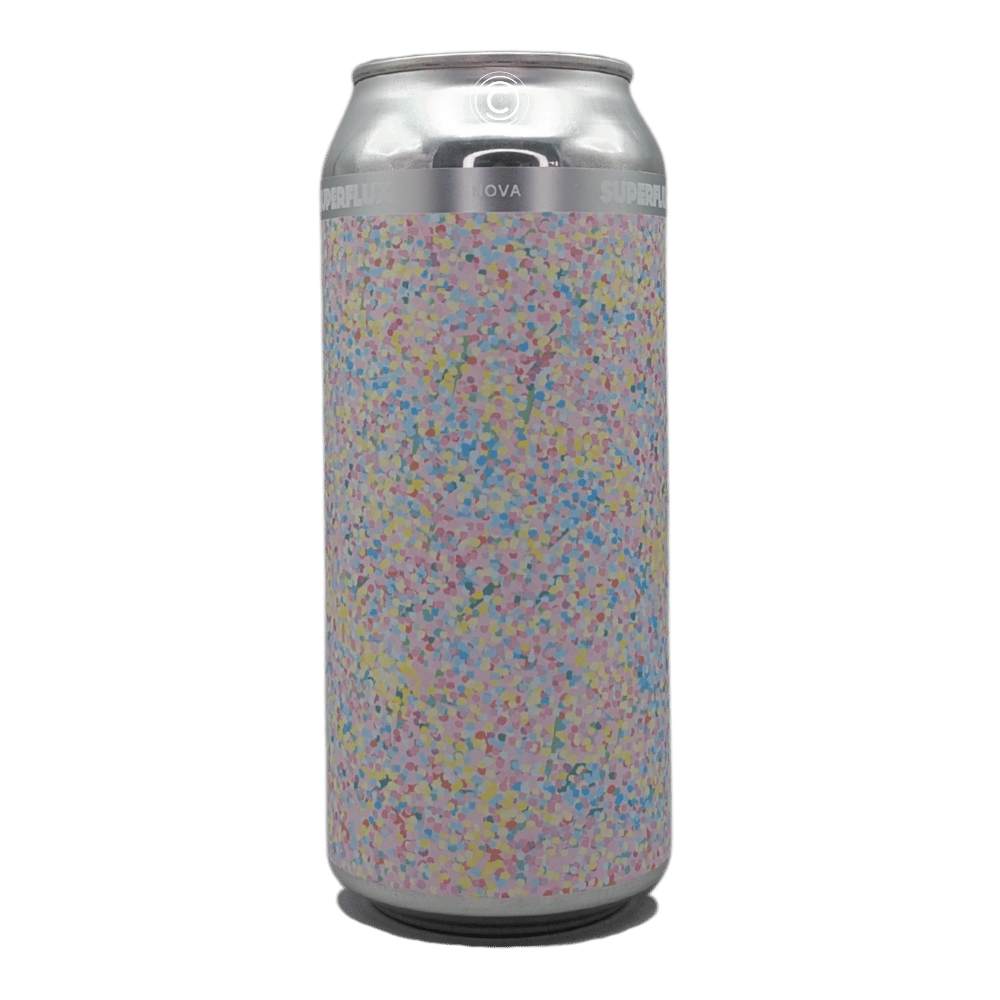 Nova Dry-Hopped Sour by Superflux Beer Company, beer label