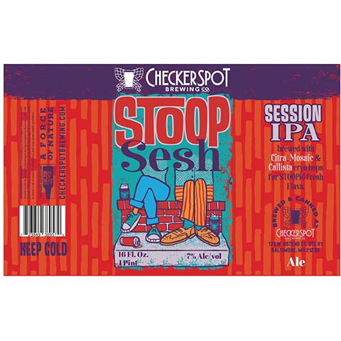 Checkerspot Stoop Sesh Session IPA by Checkerspot Brewing Company, beer label
