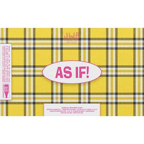 J. Wakefield As If! Blonde Ale by J Wakefield Brewing, beer label