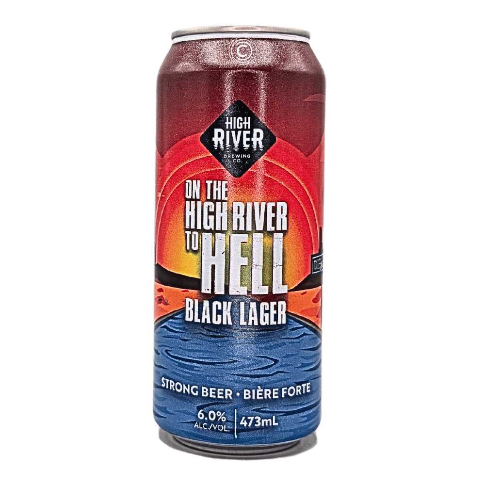 Co. On The High River To Hell Dark Lager by High River Brewing Company, beer label