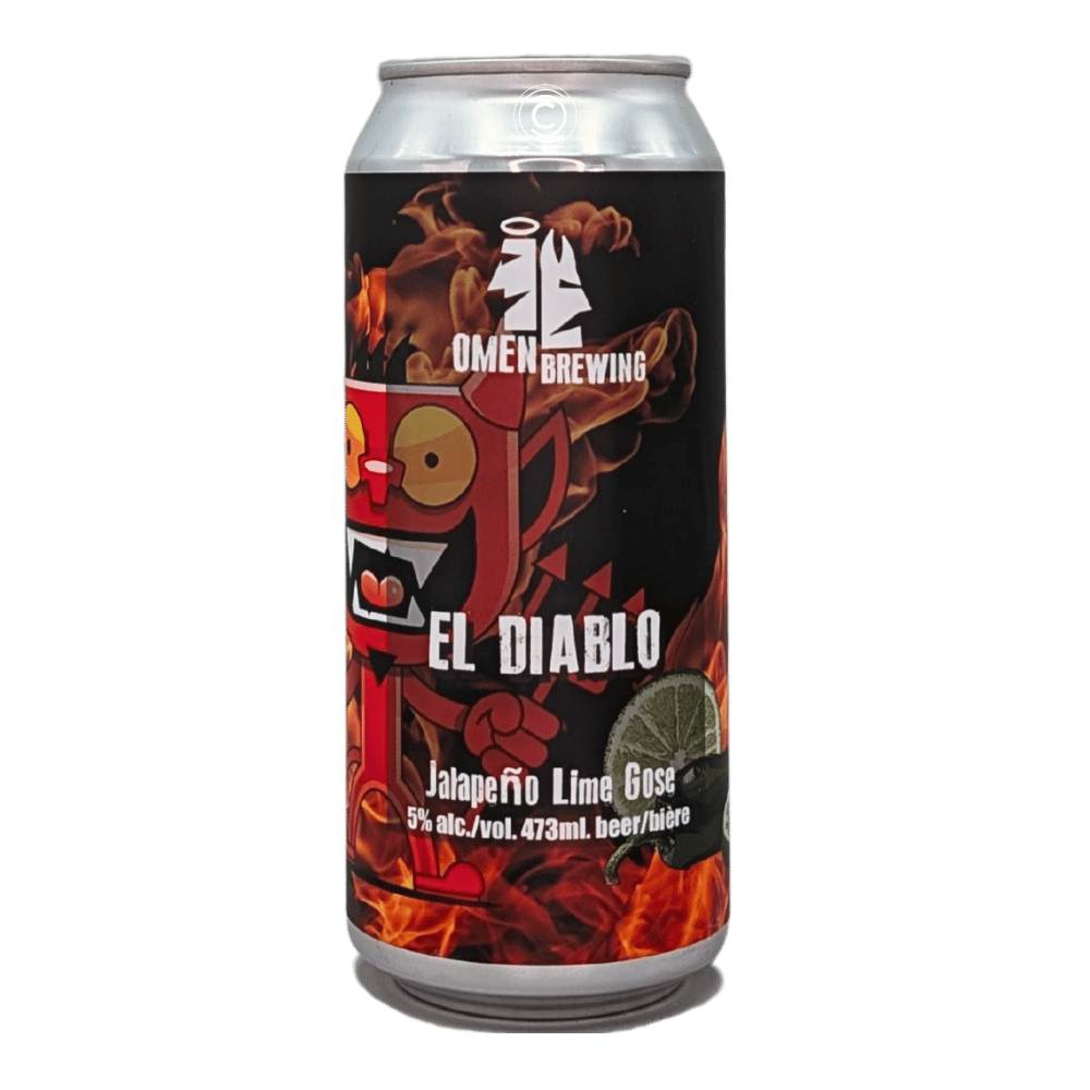 El Diablo Jalapeno Lime Gose by Omen Brewing, beer label