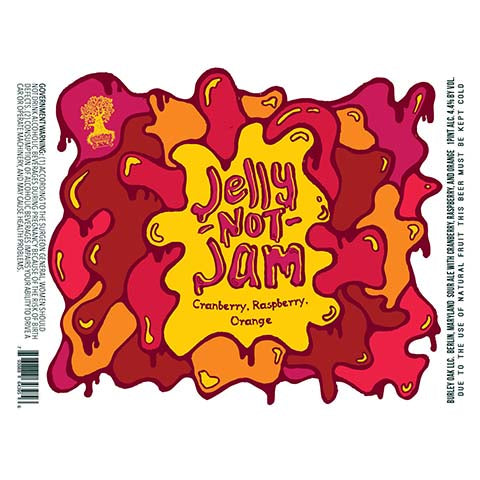 Burley Oak Jelly Not Jam Sour Ale (Cranberry, Raspberry, Orange) by Burley Oak Craft Brewery, beer label
