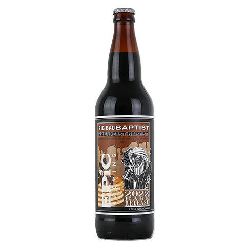 Epic Big Bad Baptist Breakfast Baptist Imperial Stout 2022 by Epic Brewing Company, beer label