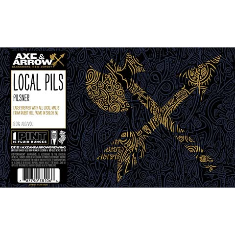 Axe & Arrow Local Pils Pilsner by Axe & Arrow Brewing, beer label