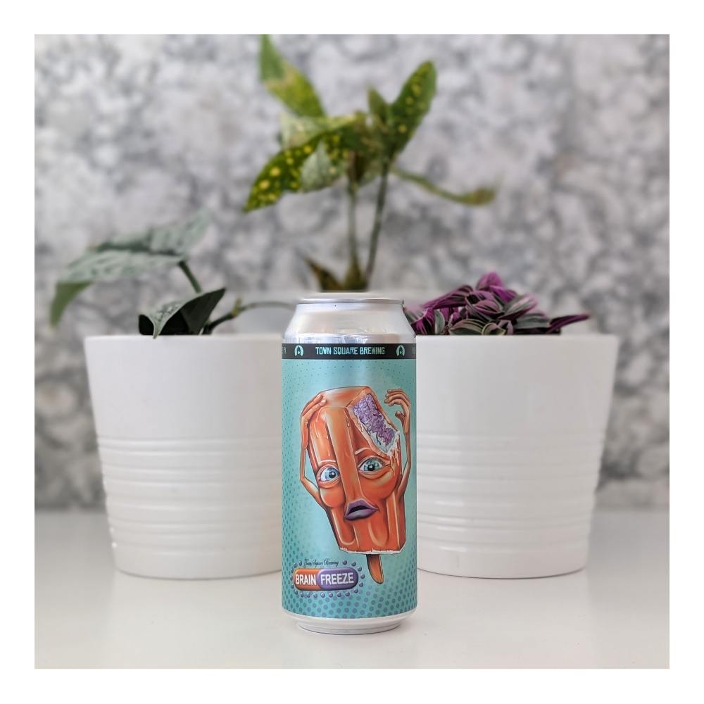 Brain Freeze Hazy Double IPA by Town Square Brewing Co., beer label