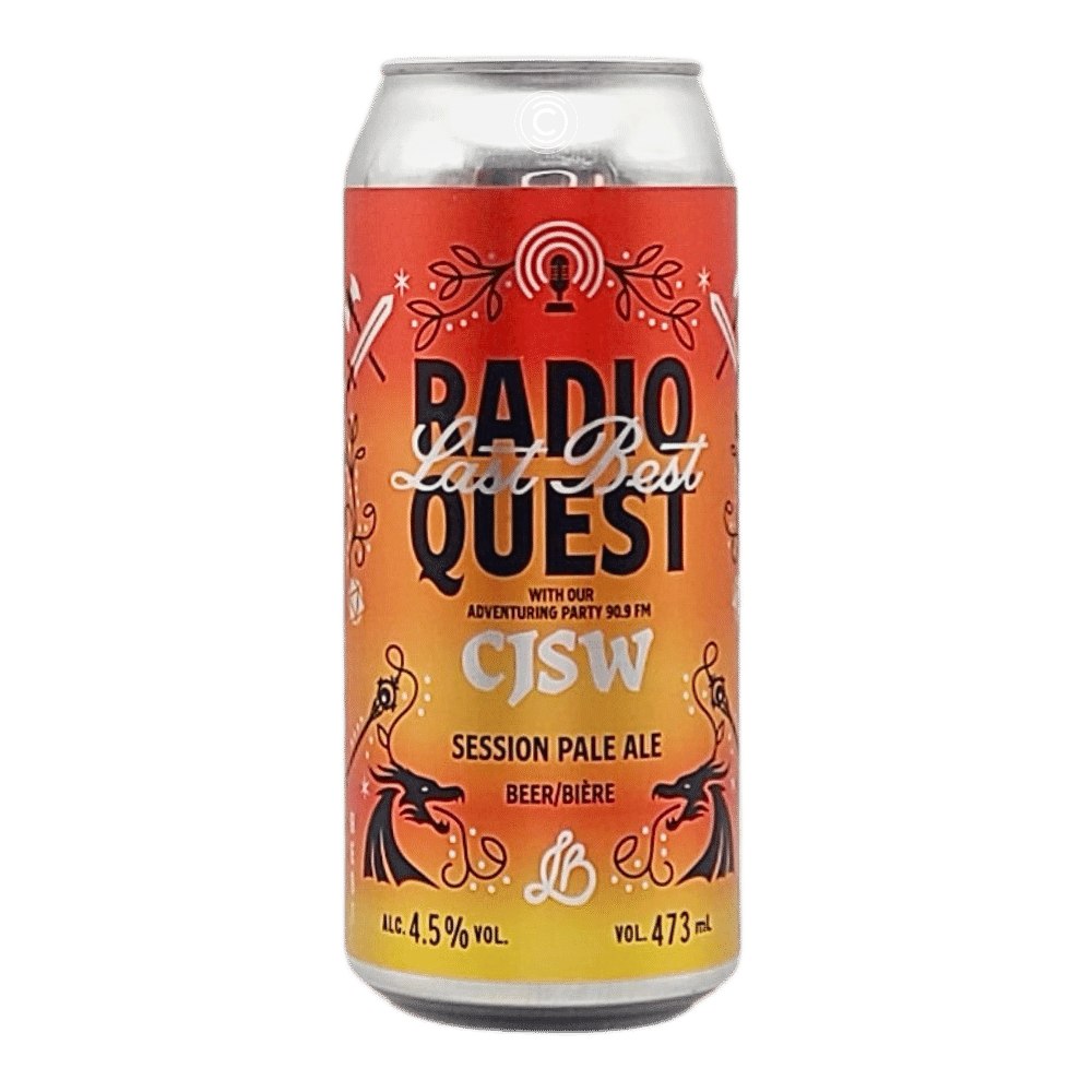 Brewing & Distilling Radio Quest Hazy Pale Ale by Last Best Brewing, beer label