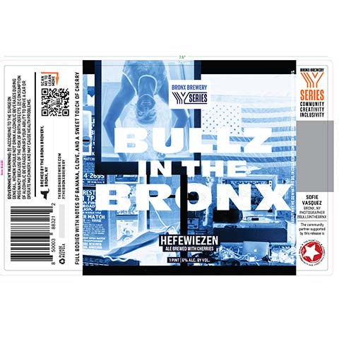 Bronx Bulls In The Box Hefewiezen Ale by Bronx Brewery, beer label