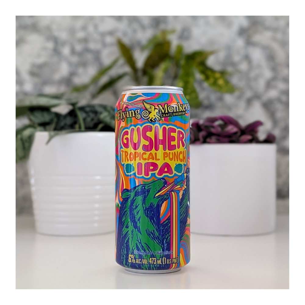 Gusher Tropical Punch IPA by Flying Monkeys Craft Brewery, beer label