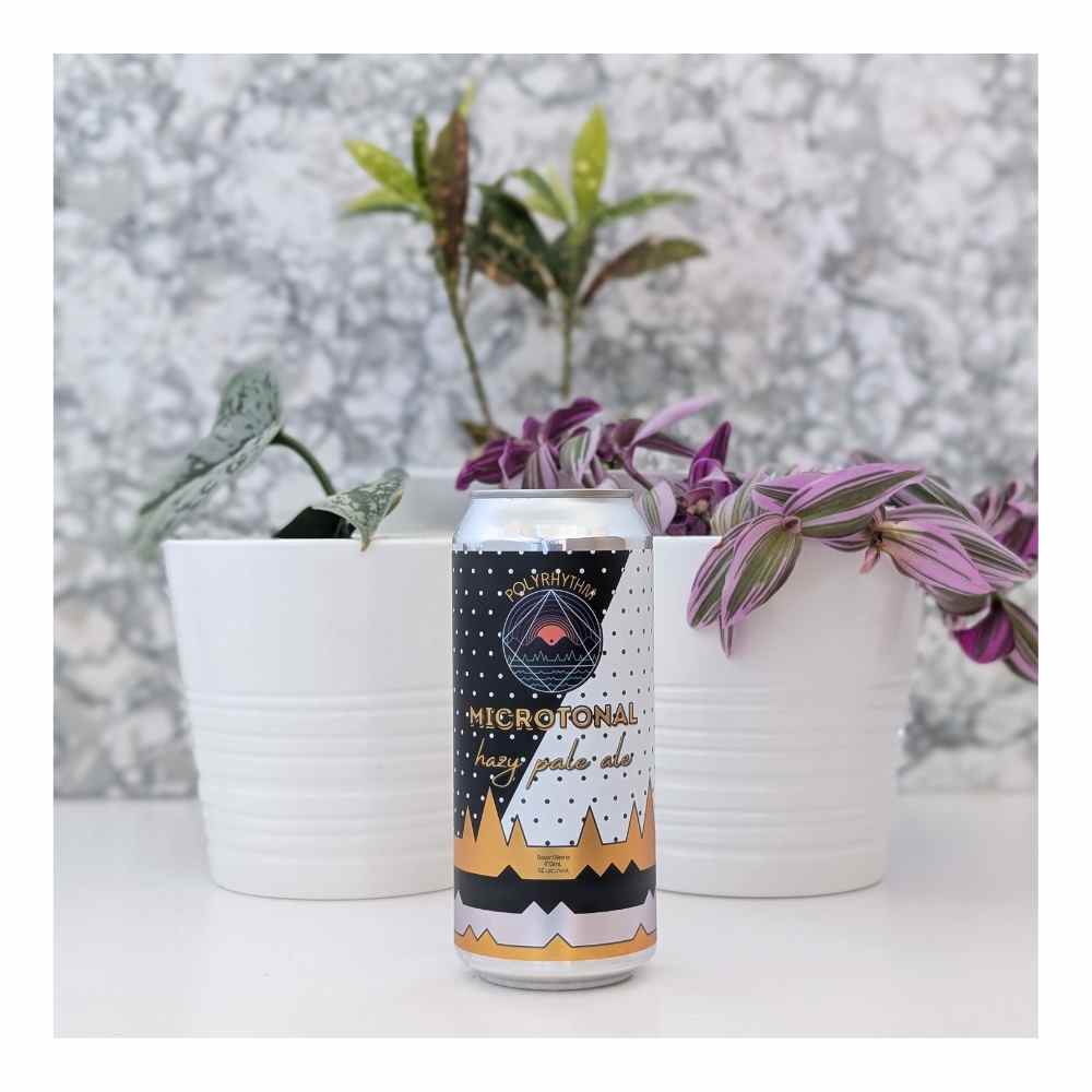 Microtonal Hazy Pale Ale by Polyrhythm Brewing, beer label