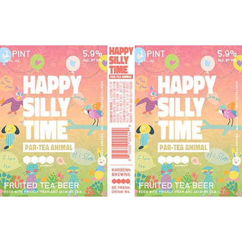Karben4 Happy Silly Time Par-Tea Animal by Karben4 Brewing, beer label
