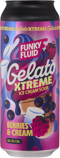 Funky Fluid Gelato Xtreme Berries & Cream by Browar Funky Fluid, beer label