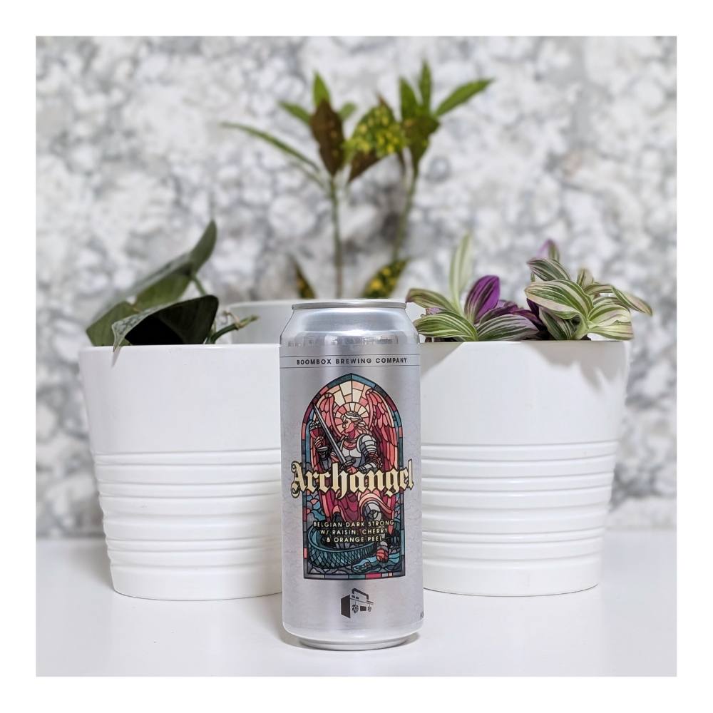 Archangel Belgian Dark Strong by Boombox Brewing Company, beer label