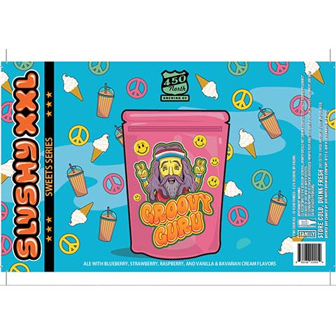 450 North Groovie Guru Slushy XXL Sour Ale by 450 North Brewing Company, beer label