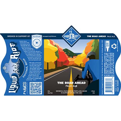 Liquid Riot The Road Ahead Pale Ale by Liquid Riot Bottling Co., beer label