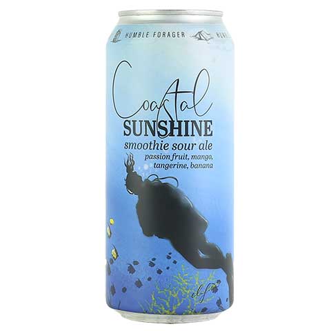 Humble Forager Coastal Sunshine V15: Passion Fruit, Mango, Tangerine, Banana by Humble Forager Brewery, beer label