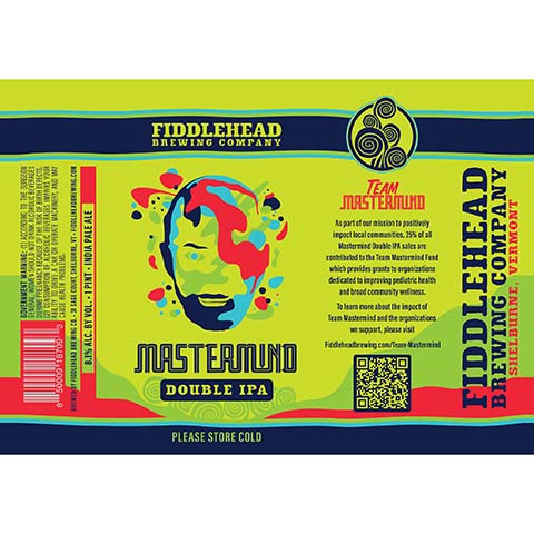 Fiddlehead Mastermind DIPA by Fiddlehead Brewing, beer label