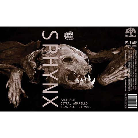 Ghost Town Sphynx Pale Ale by Ghost Town Brewing, beer label