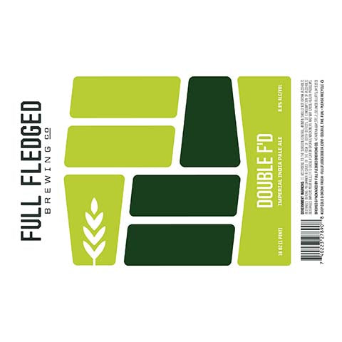 Full Fledged Double F'd Imperial IPA by Full Fledged Brewing Co, beer label