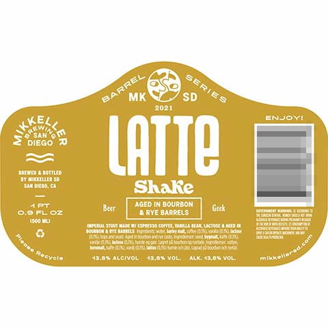 Mikkeller Beer Greek Latte Shake Imperial Stout by Mikkeller, beer label