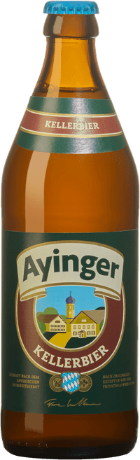Ayinger Kellerbier by Aying F Inselkammer, beer label