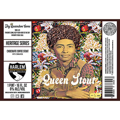 Harlem Brew Queen Stout by Harlem Brew South, beer label