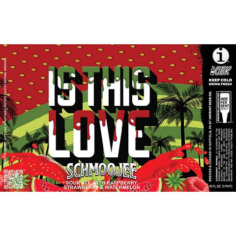 Imprint Beer Is This Love Schmoojee Sour Ale by Imprint Beer Company, beer label