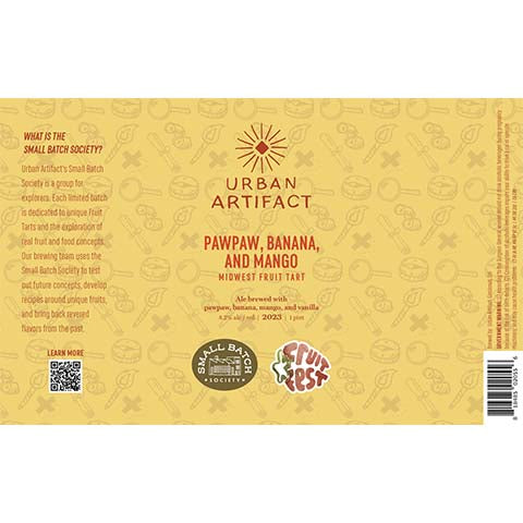 Urban Artifact Pawpaw, Banana, and Mango Sour by Urban Artifact, beer label