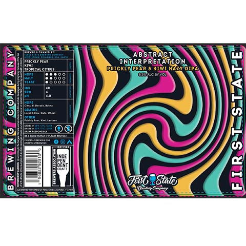 First State Abstract Interpretation Hazy DIPA by First State Brewing company, beer label